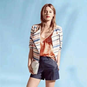 Trina Turk Beatrix asymmetrical size 10 colorful jacket blazer